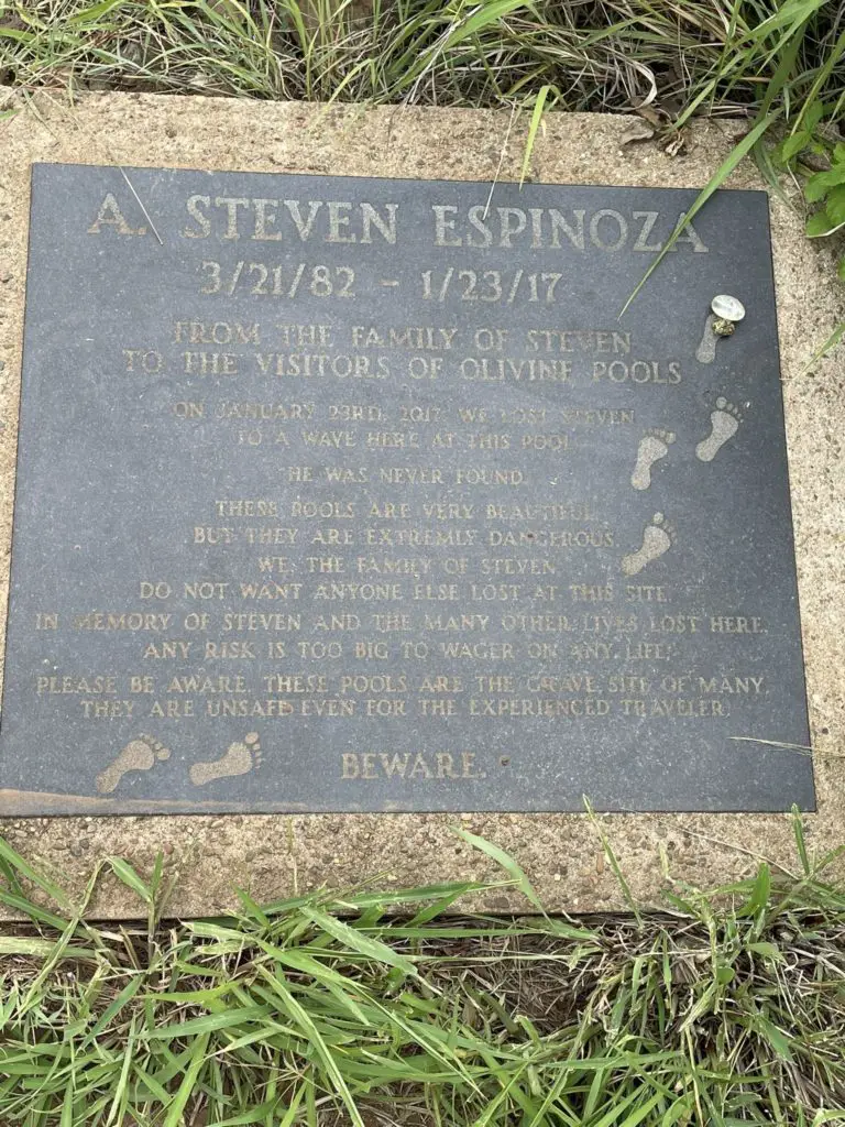 Steven Espinoza Memorial at Olivine Pools, Maui